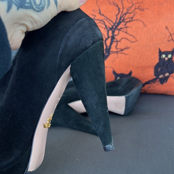 Auth. Prada Heeled Suede Booties! - Picture 11 of 13
